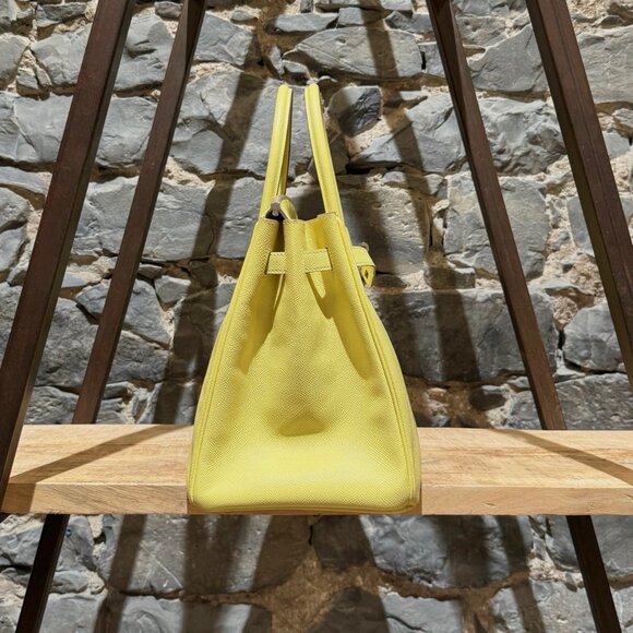 Hermès Soufre Yellow Epsom PHW Birkin 35 Bag - Picture 6 of 15
